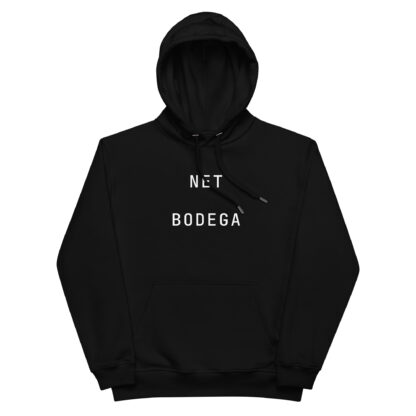 net bodega logo hoodie black front