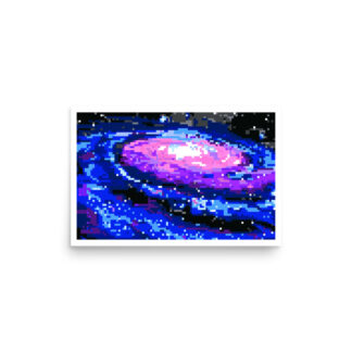 pixel galaxy photo paper poster