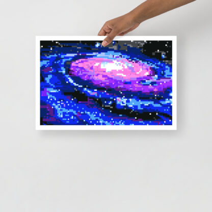 pixel galaxy photo paper poster