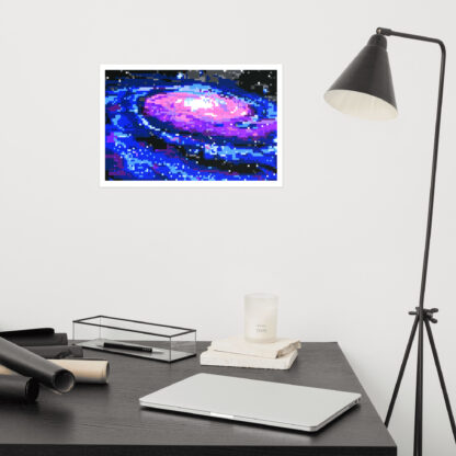 pixel galaxy poster desk