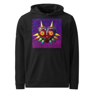 majoras mask pixel art adidas fleece hoodie