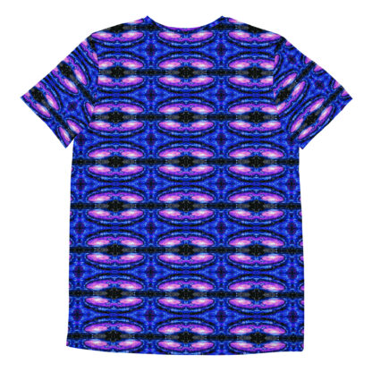 Psychedelic Pixel Galaxy men's athletic t-shirt - Image 2