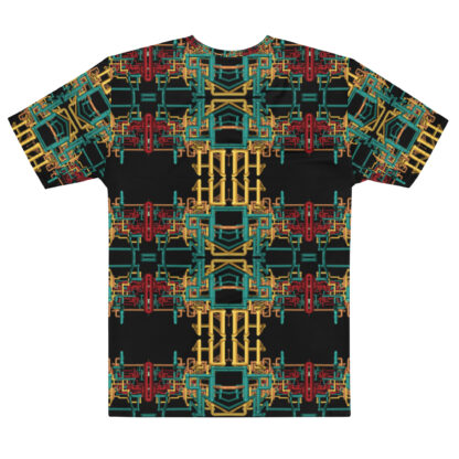 Psychedelic 3D Pipes men's crew neck t-shirt - Image 2