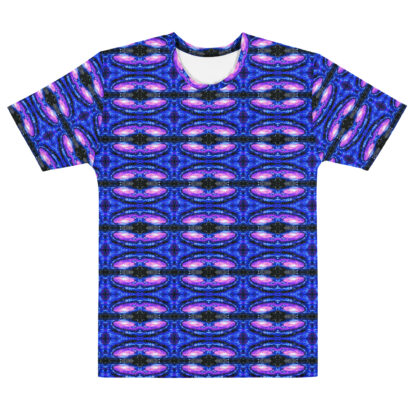 Psychedelic Pixel Galaxy men's crew neck t-shirt