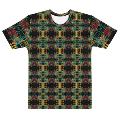 Psychedelic 3D Pipes men's crew neck t-shirt