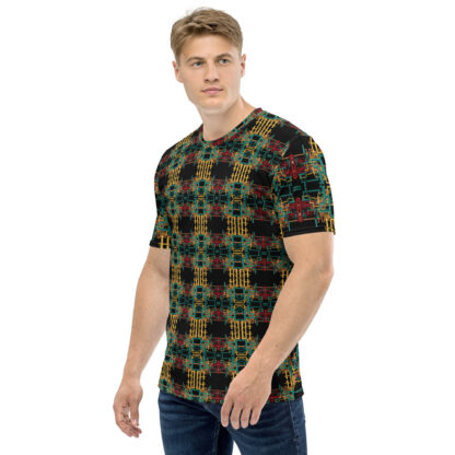 Psychedelic 3D Pipes men's crew neck t-shirt - Image 3