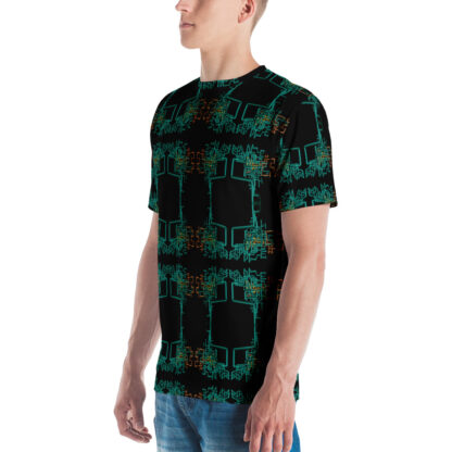 Psychedelic 3D Pipes 2 men's crew neck t-shirt - Image 3