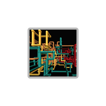 3d pipe screensaver sticker 3in