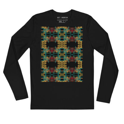 Psychedelic 3D Pipes long sleeve shirt (black/white)