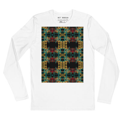 Psychedelic 3D Pipes long sleeve shirt (black/white) - Image 2