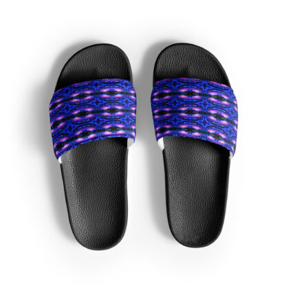 Psychedelic Pixel Galaxy men's slides