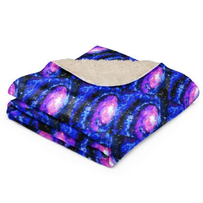 Tiled Pixel Galaxy sherpa blanket - Image 2