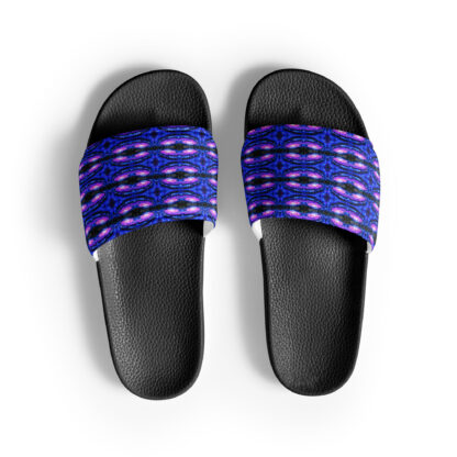 Psychedelic Pixel Galaxy women's slides