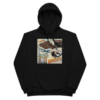 I MOVE BRICKS eco comfort hoodie (white/black)